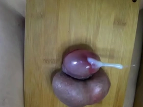 Ballbusting and a facial in a Japanese BDSM scene