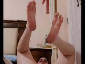 Amateur gay masturbates and has a fetish for anal food.
