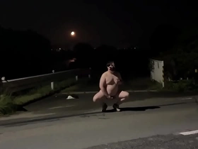 Public Japanese chub gets shaved pussy pumped
