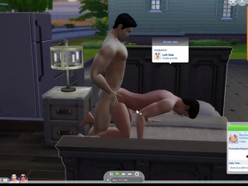 Anal sex and passionate kissing with a gay lover