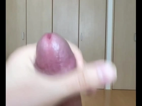 Close up cum fetish masturbation with a Japanese stud