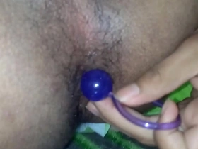Gay man pleasuring himself with Chinese balls in Ecuador
