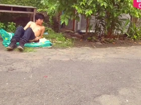 Public nudity for a photo shoot in the citys garden to improve Hansel Thio’s skills.