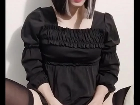 Japanese crossdresser in sissy femboy roleplay