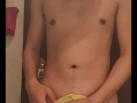 A solo Chinese gay boys intimate grooming experience.