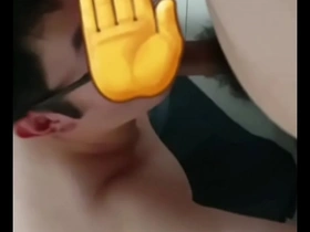 Gay blowjob in public: Asian man gets a facial