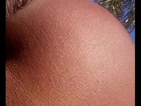 Hot anal scene with an Asian beauty after tanning the skin
