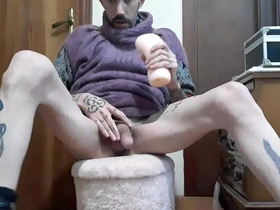Spanish police officers solo masturbation scene in pants