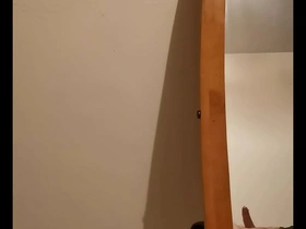 Solo boy with an average body and a small penis masturbates.
