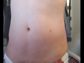 Young gay man in low rise boxer shorts