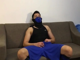 Gay Chinese handsome in mask and sex with Japanese and Korean men.