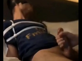 Beautiful Japanese man gets a handjob with cum on the edge