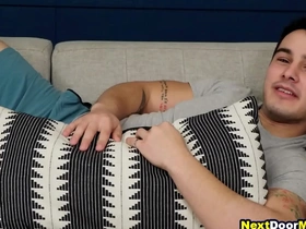 Gay porn with a workout and bareback threesome