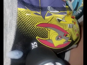 Cum inside panties after Japanese style masturbation