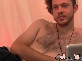 Hairy and horny: Gay Woody Johnsons intense scrotum fetish and big cock masturbation scene