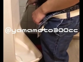 Gay toilet scene with uncut piss fetish