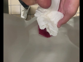 Steamy solo scene of a hot gay man pleasuring himself at work.