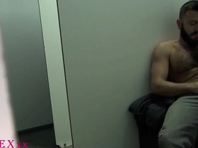 A bear and a young boy have fun at the Glory Hole at the Boyberry Club in Madrid.