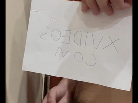 Solo Asian beauty in verification video.
