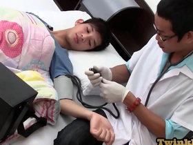 Young Asian boy gets a medical checkup with an added bonus of gay sex.