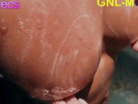 Muscular Asian man gets nipple play and worship in the shower.