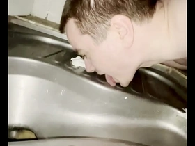 Public toilet humiliation at the beach for gay boy