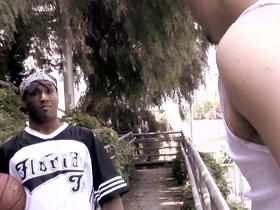 A black man has oral and anal sex with a white man with a large penis in this gay porn video.