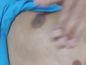 Gay Indian man flaunts his slim body and uncut cock.