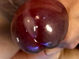 Close up of a hot solo scene with a Japanese man masturbating.